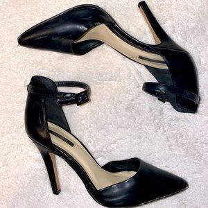Black Strappy Pointy Heels